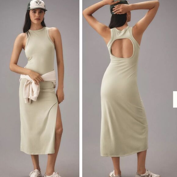 L*SPACE x Anthropologie Sawyer Midi Dress in Light Green Size Small